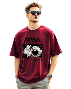 AUSK Mens Oversized Half Sleeve Printed T-Shirt for Men